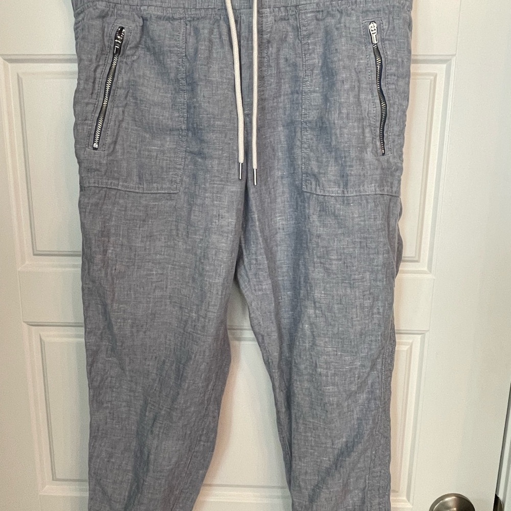 Athleta Blue Joggers with Elastic Waistband and Tapered Leg